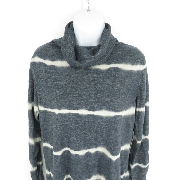 Theo & Spence Womens Grey Tie-Dye Cowl Neck Sweater Top Small NWT $68 - Picture 3 of 4